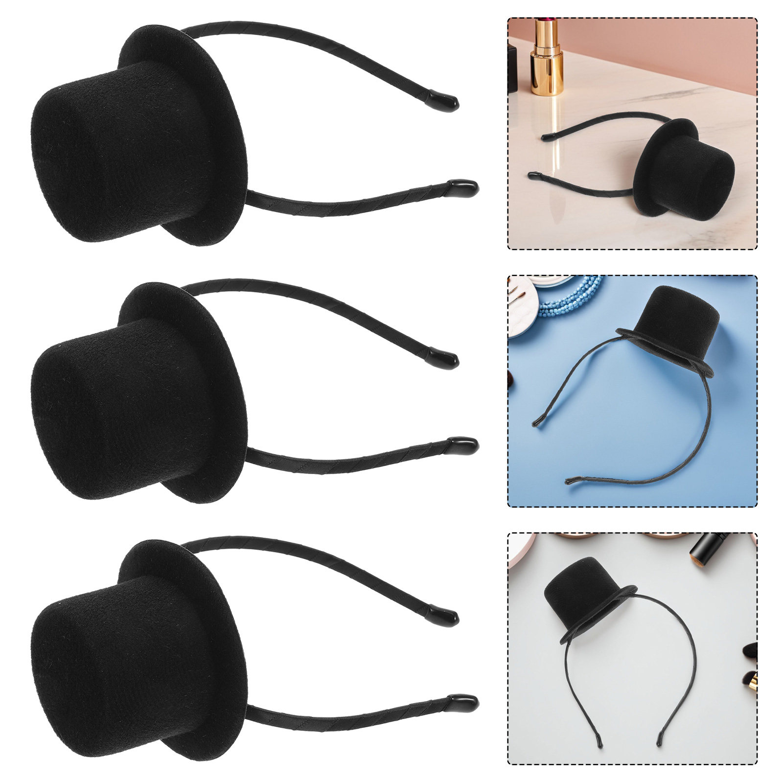 Women'S Accessories In The 1920S - 3Pcs Vintage Mini Top Hat Headband