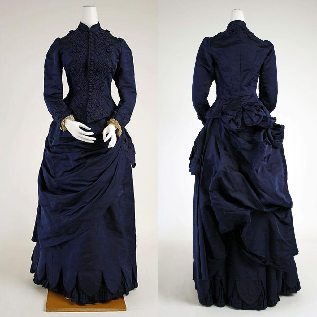 Women'S Accessories Louis Vuitton - Victoriana Navy Blue Dress Costume 1868s
