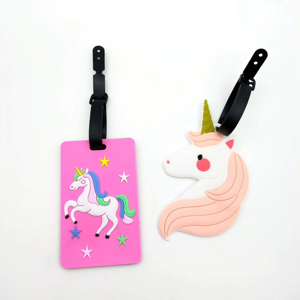 1pc/2pcs unicorn luggage tags  - Women Accessories Business Name ulasan dan harga