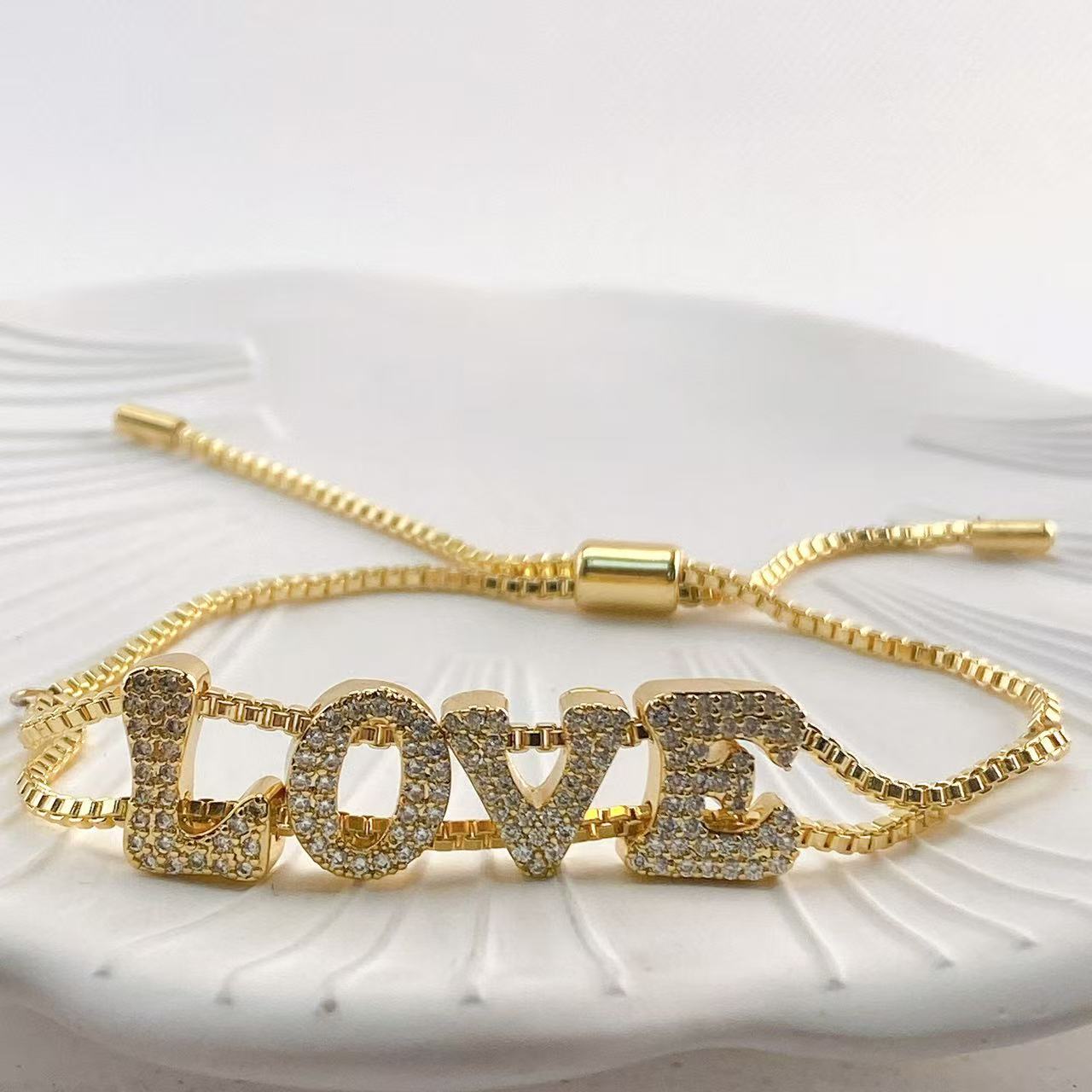 Fashionable gold DIY name brac - Women Accessories Name In English ulasan dan harga