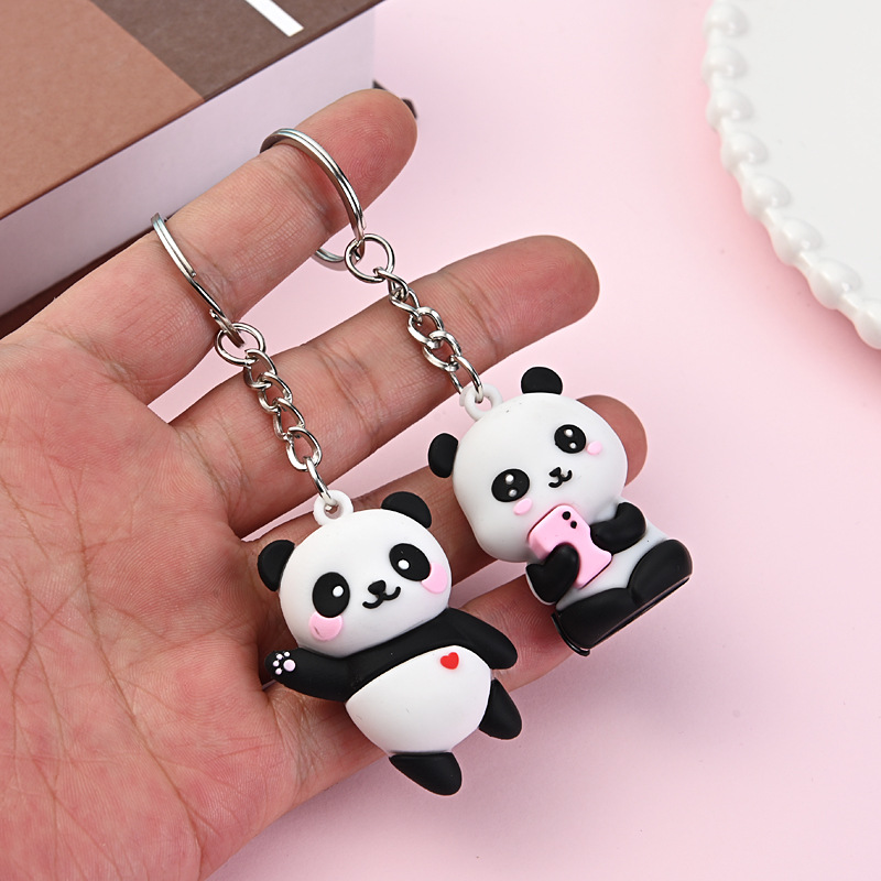 Cute Cartoon Couple Panda Keyc - Women'S Accessories Gift Ideas ulasan dan harga