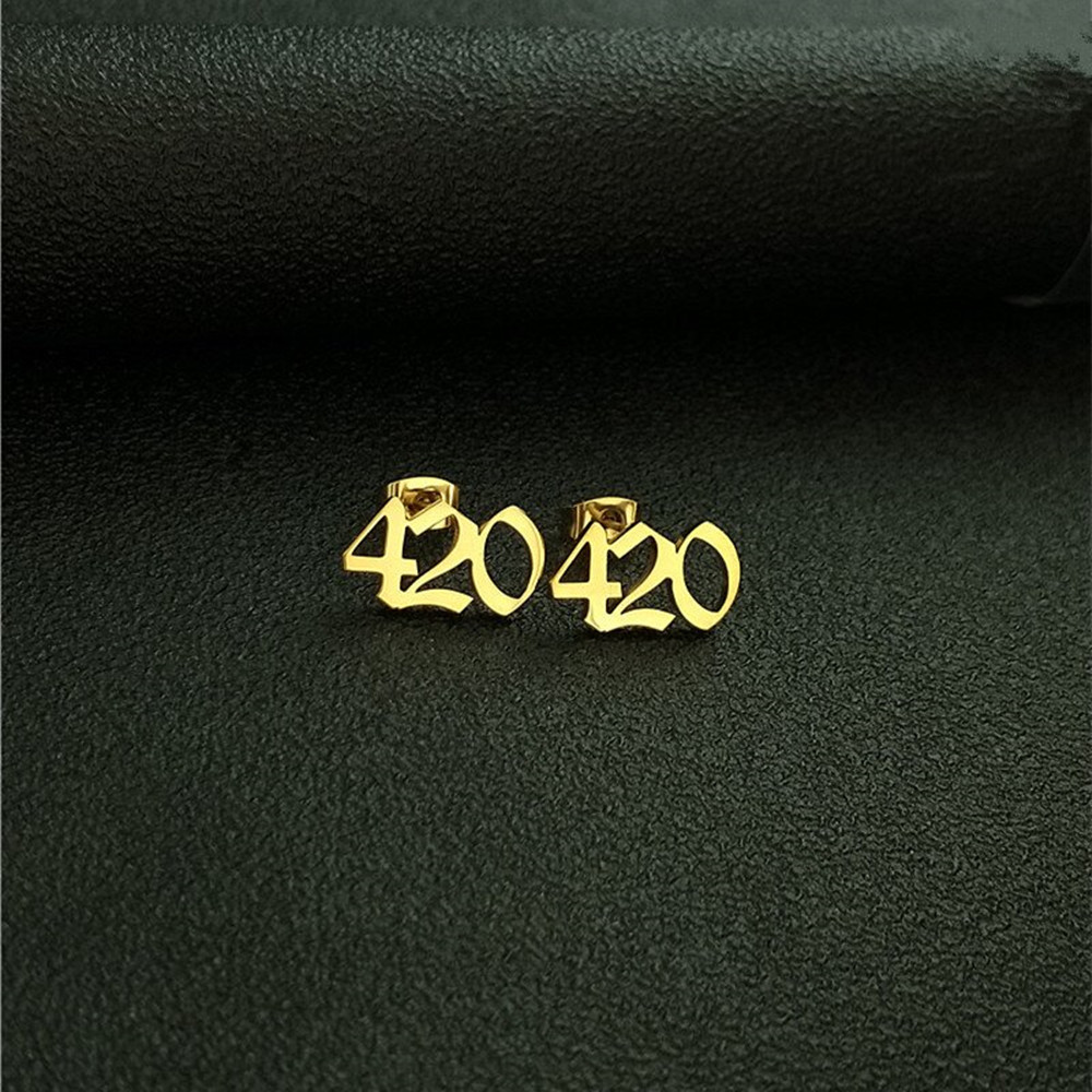 Custom Old English Number Stud - Women Accessories Name In English ulasan dan harga