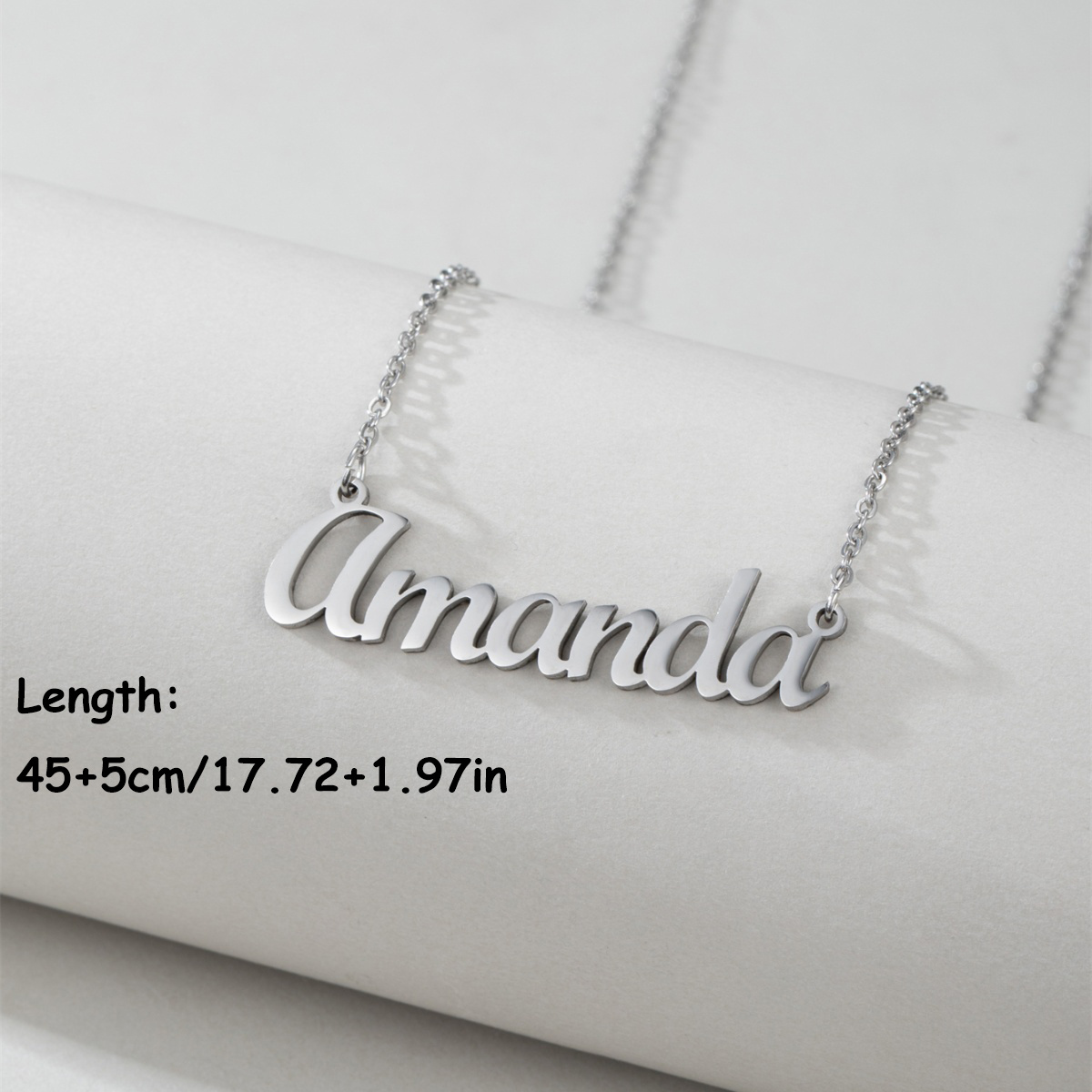 1 Steel English Name Necklace, - Women Accessories Name In English ulasan dan harga