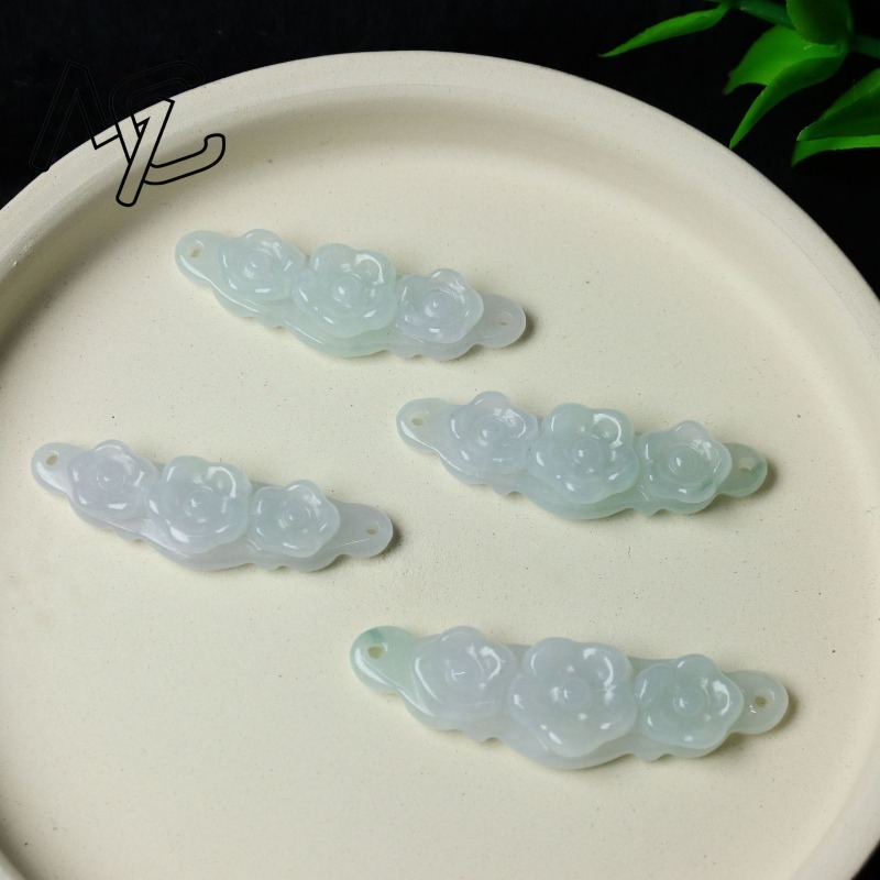 1pc Natural Jadeite Emerald Fl - Women'S Accessories And Jewelry ulasan dan harga