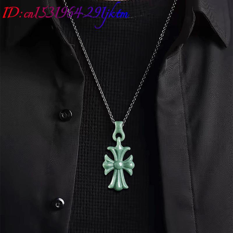 Natural Burmese Jadeite Cross  - Women'S Accessories And Jewelry ulasan dan harga