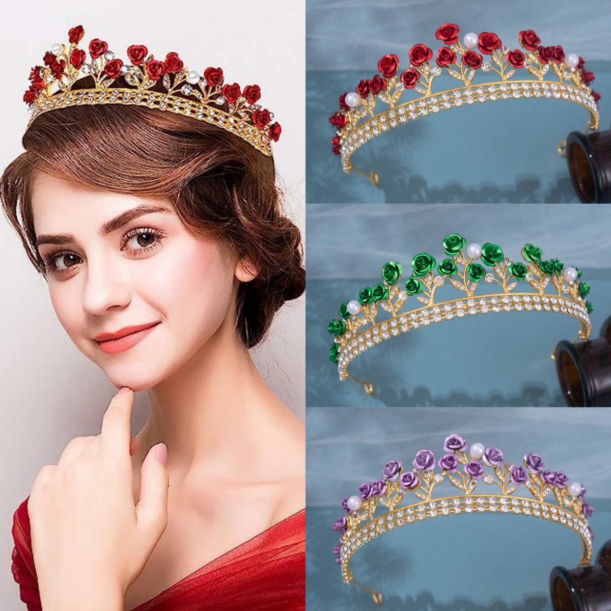 Baroque Ceramic Bridal Crown R - Women'S Accessories And Jewelry ulasan dan harga