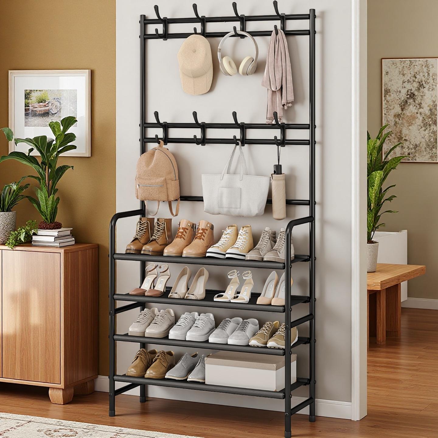 SUOERNUO Metal 4-Tier Shoe Rac - Women'S Accessories Rack Room Shoes ulasan dan harga