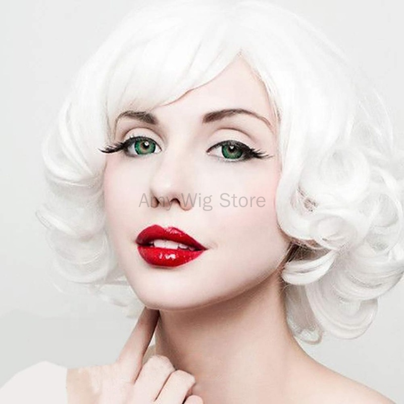 1920s Retro Short White Wig Wa - Women'S Accessories In The 1920S ulasan dan harga